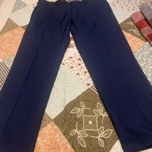 Haggar Blue Dress Pants Straight-Leg Formal